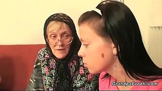 Granny threesome